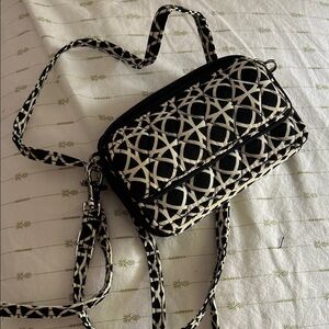 Stylish Black and White Crossbody Bag